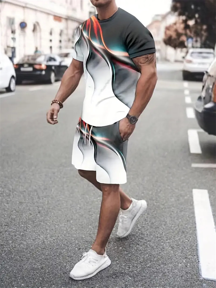 Summer Clothing Styles - تي شيرت للرجال والنساء بتصميم متدرج