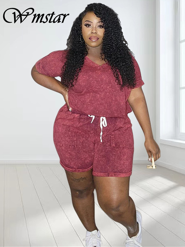 Summer Clothing Wholesale - Wmstar حجم كبير قطعتين ملابس النساء