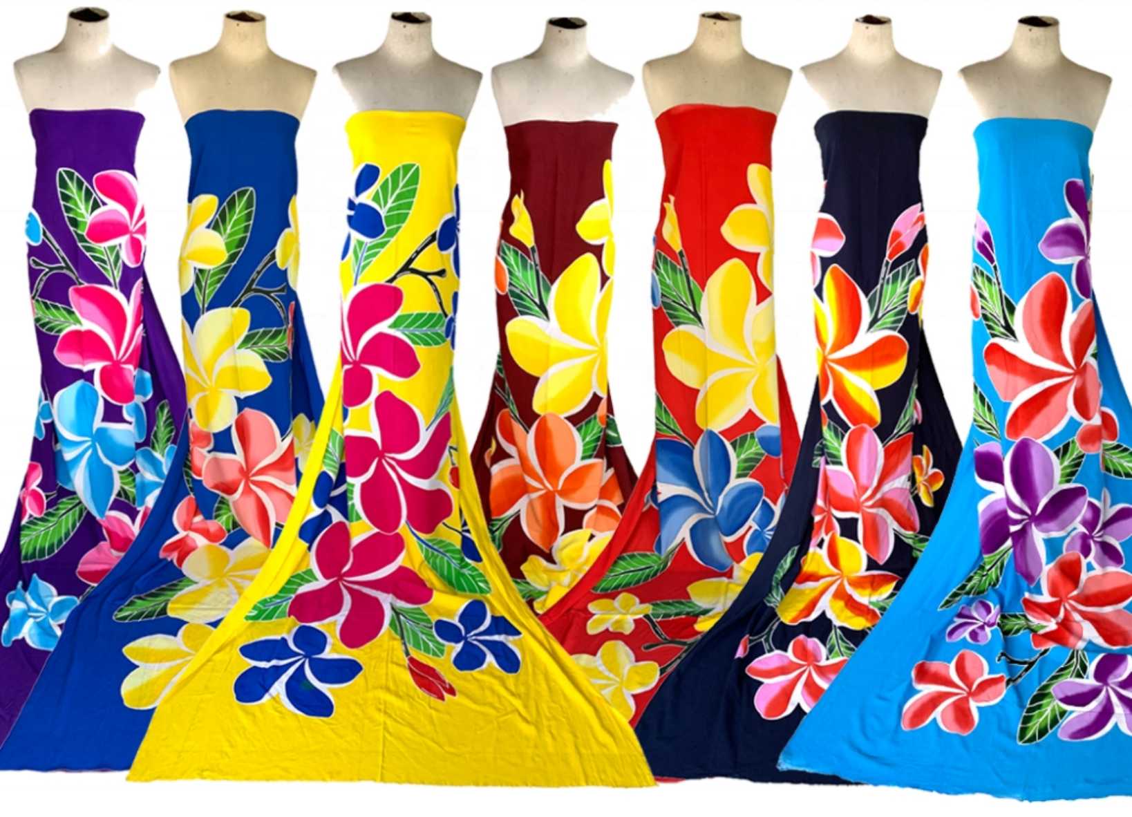 Sarong Pareo Wrap - هاواي 100% رايون رايون بلوميريا سارونج