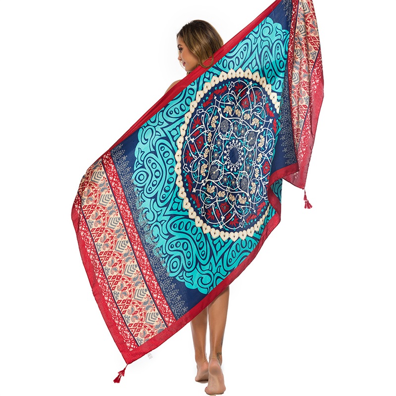 Sarong Pareo Wrap - 2018 جديد 90x180 سنتيمتر حك القطن
