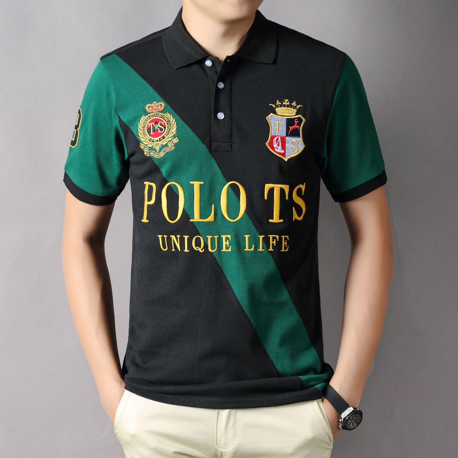 Summer Clothing Uk Men - قميص بولو رياضي بريطاني بأكمام قصيرة