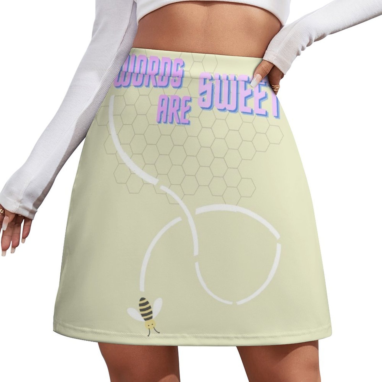 Summer Clothing Words - تنورة قصيرة نسائية من SWEET، ملابس