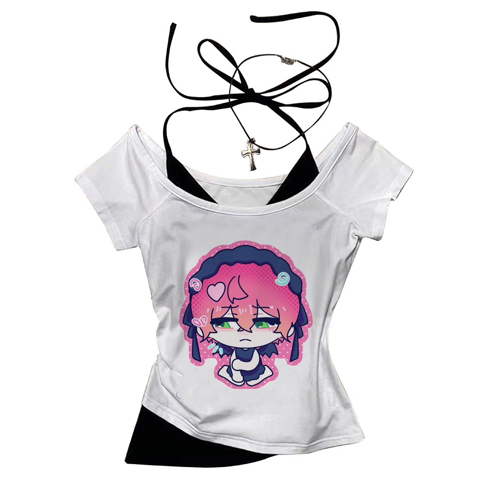 Summer Goth Clothing - تي شيرت Alien Stage crop top