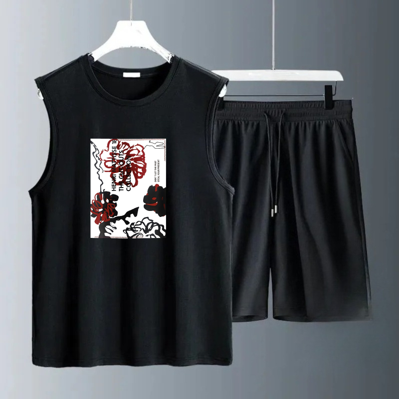 Summer Clothing Tops - طقم تيشيرتات رجالية بدون أكمام صيف