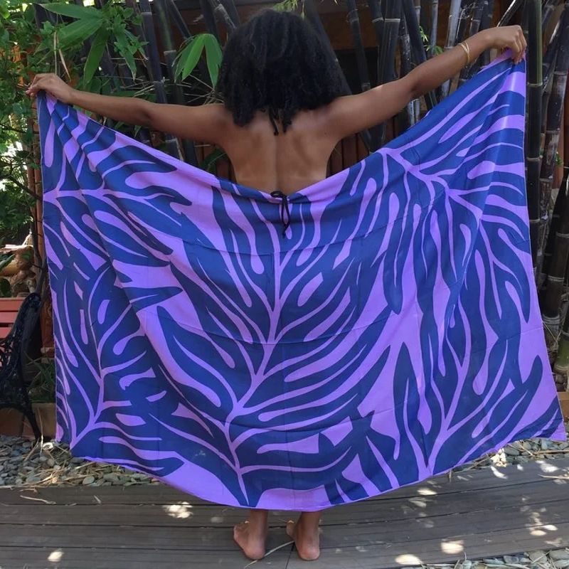 Sarong Pareo Wrap - شاطئ ردائه التستر التفاف ثوب سباحة