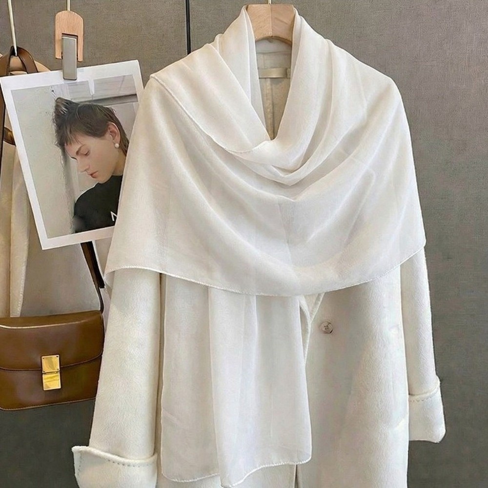 شال رقيق بلون واحد من الشيفون، - مراجعة Sarong Pareo Wrap وسعره