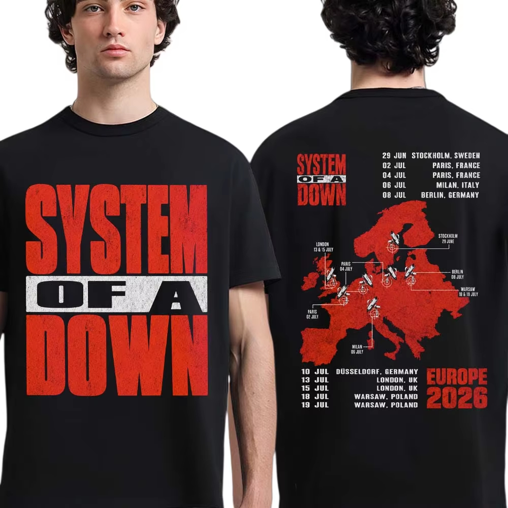 تي شيرت System of A Down لجولة - مراجعة Summer Clothing Uk Men وسعره