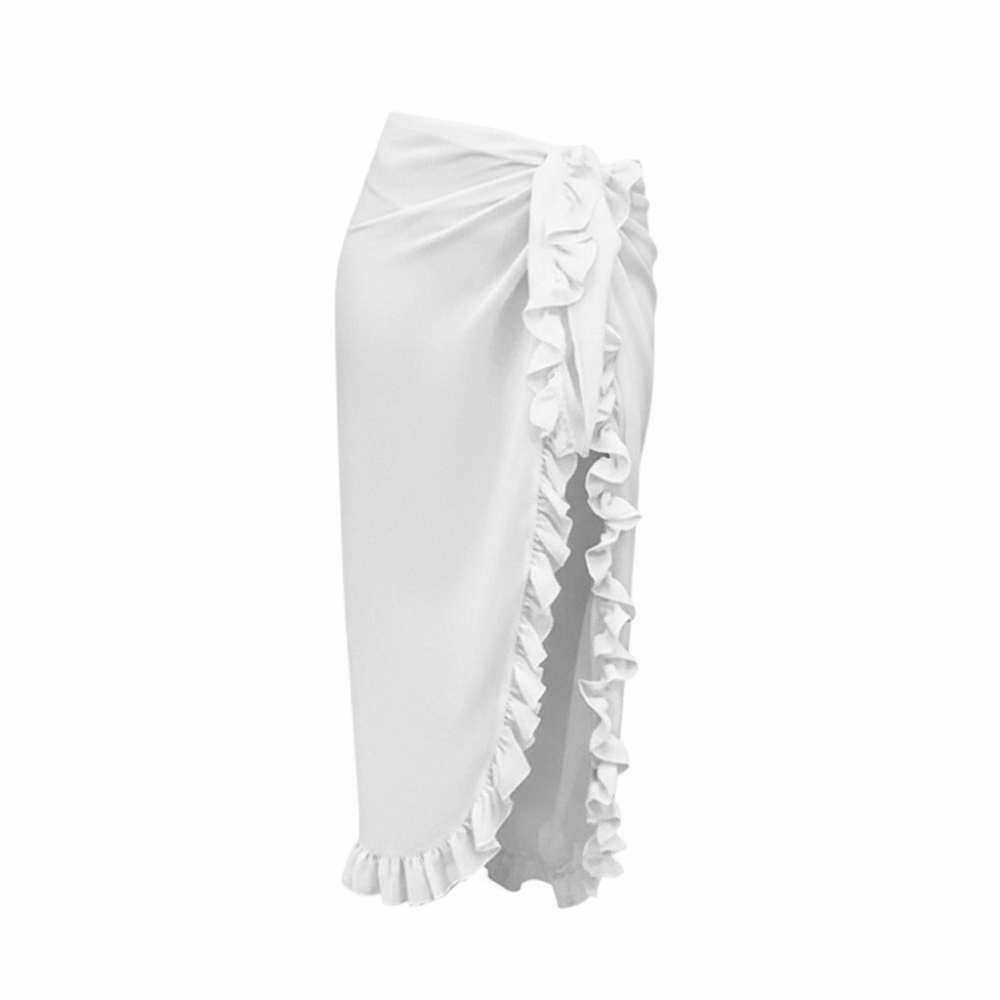 فستان شاطئ طويل من الشيفون بتص - مراجعة Sarong Pareo Wrap وسعره