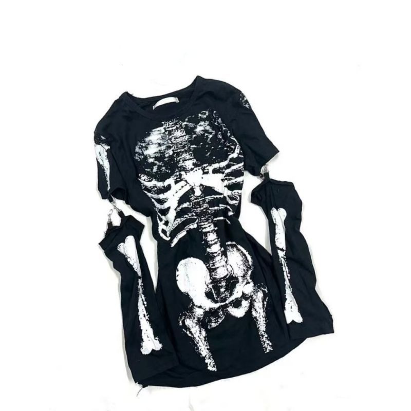 تي شيرت نسائي جديد بتصميم هيكل - مراجعة Summer Goth Clothing وسعره