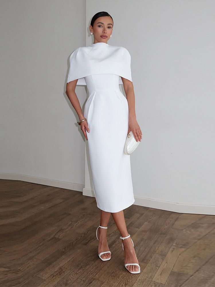 فستان شال أنيق بلون موحد لصيف  - مراجعة Summer Clothing Women Sale وسعره