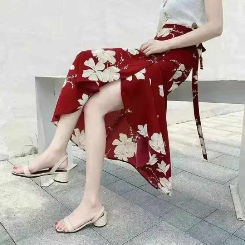 المرأة الأزهار طباعة تنورة شيف - مراجعة Sarong Pareo Wrap وسعره