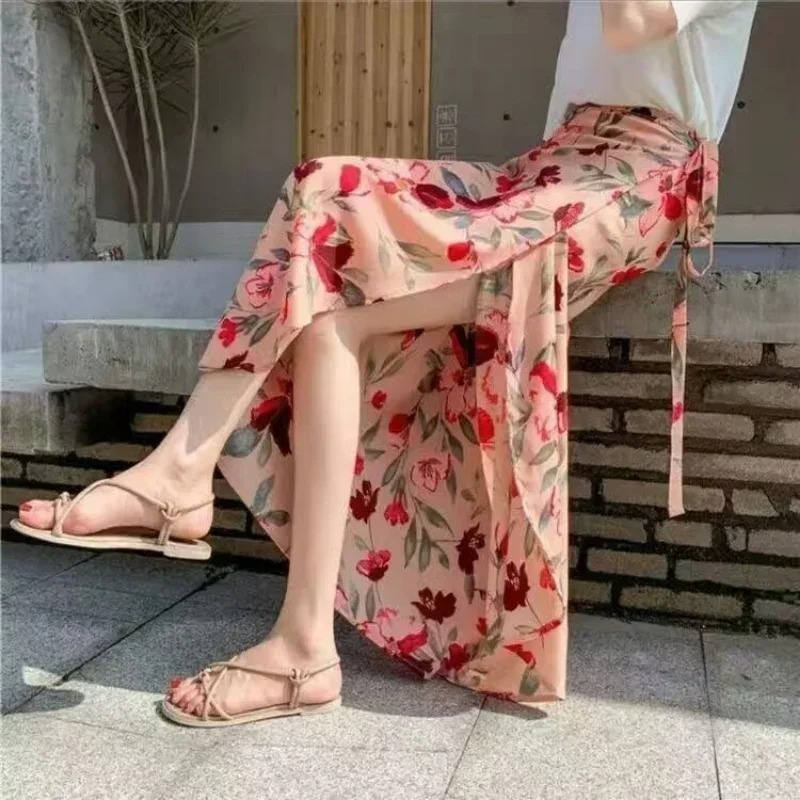 المرأة الأزهار طباعة تنورة شيف - مراجعة Sarong Pareo Wrap وسعره