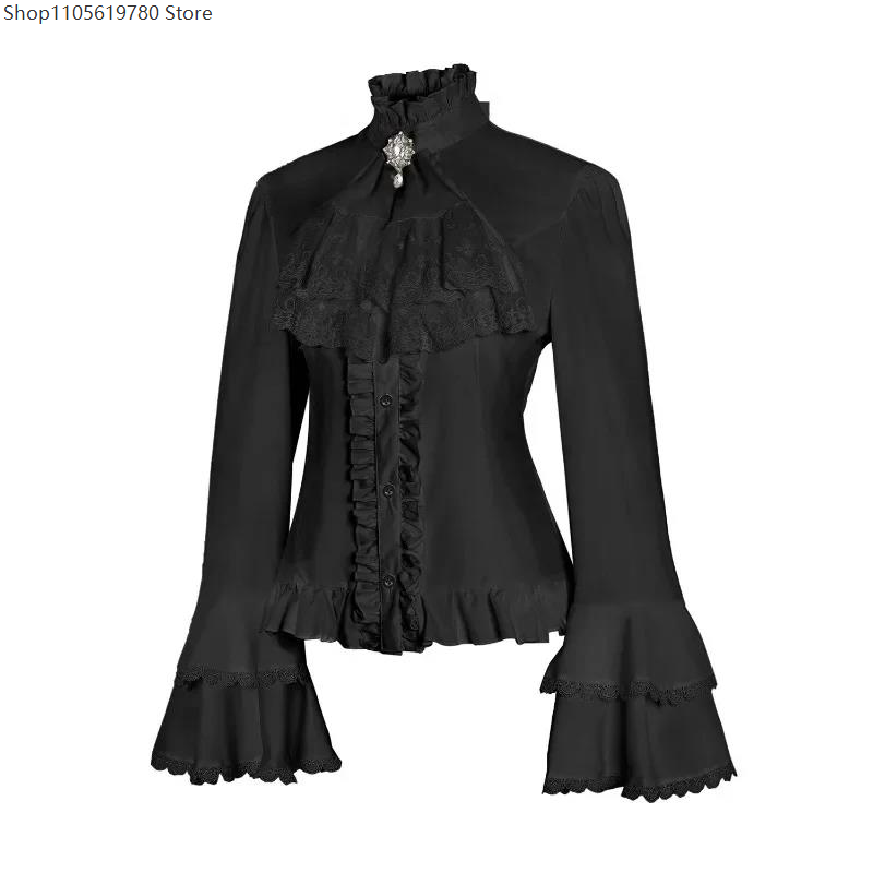 قميص لوليتا من الدانتيل مع ياق - مراجعة Summer Goth Clothing وسعره