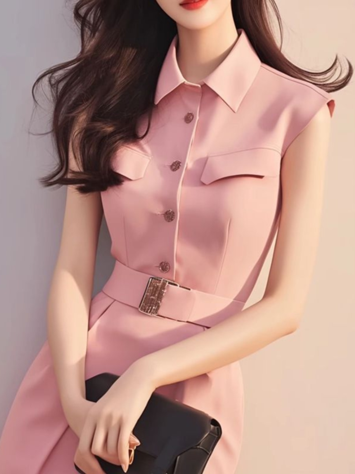فستان طويل أنيق باللون الوردي، - مراجعة Summer Line Clothing Brand وسعره